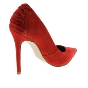 NWT sexy SM Red Suede Paiton Stiletto Sz 9